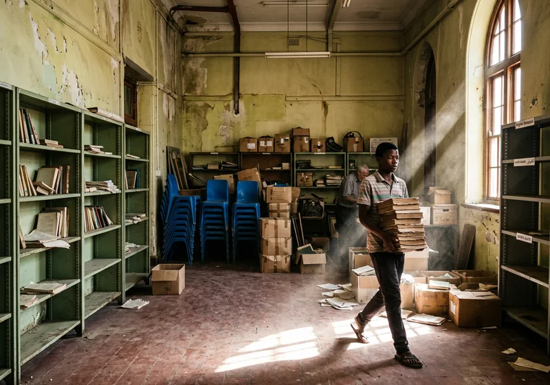 Clearing the old library at Darul Uloom